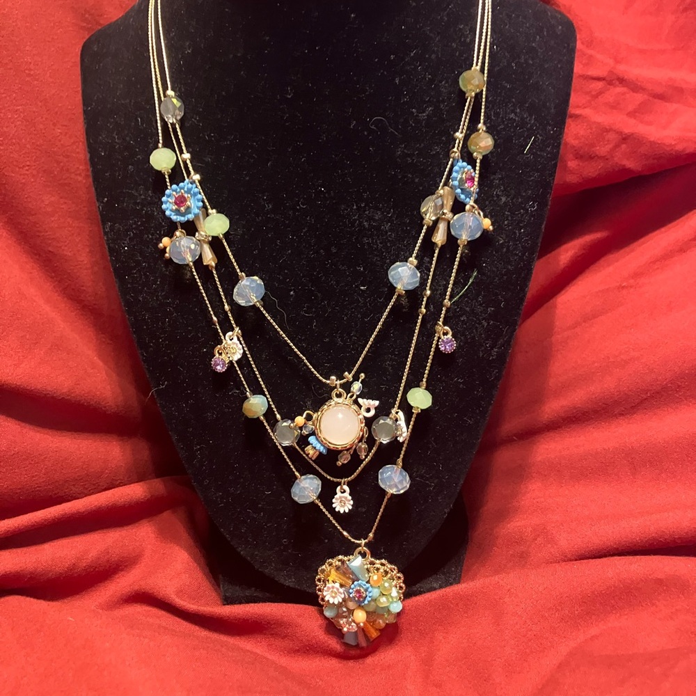 Betsey Johnson Multicolor Layered Necklace